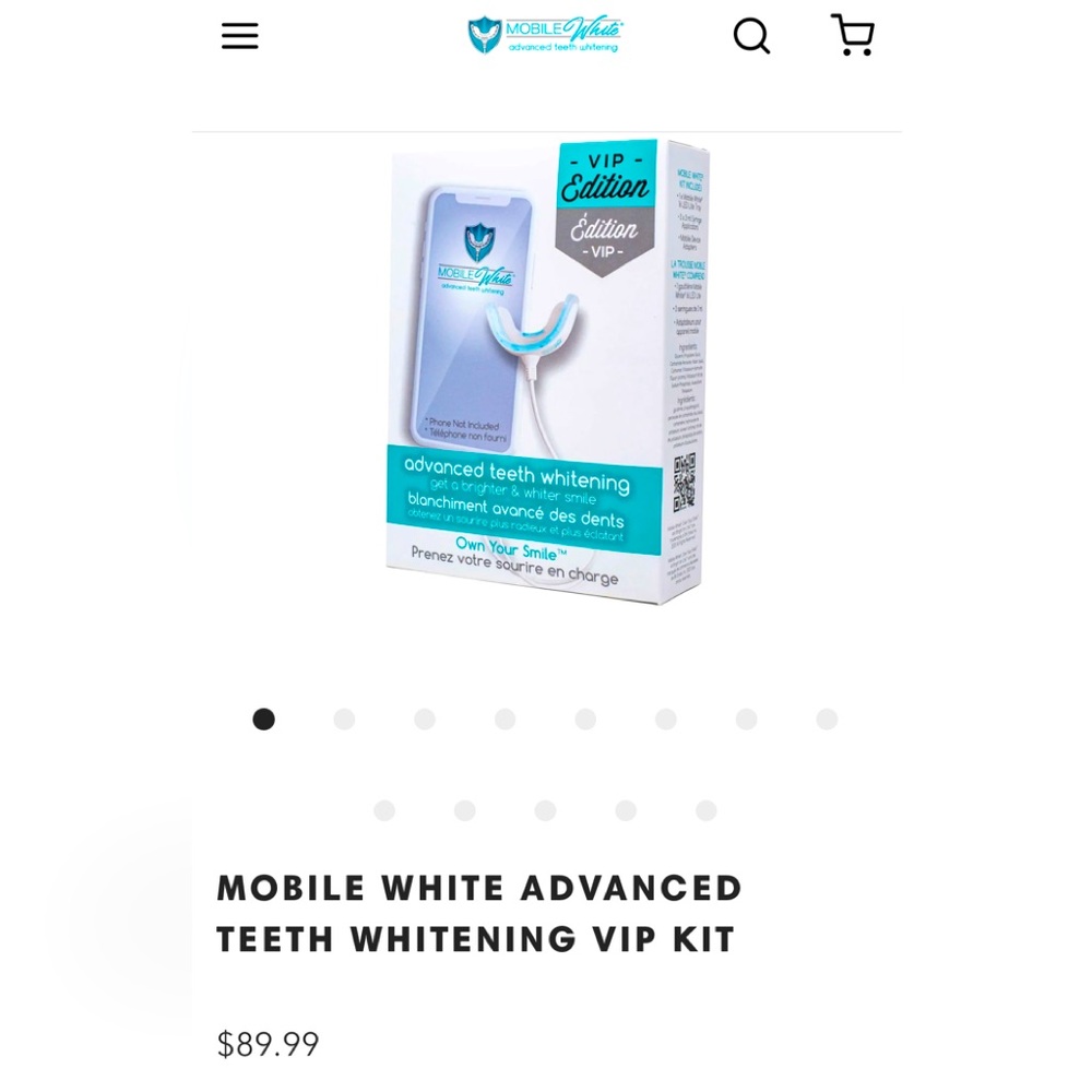 NWT/Box MOBILE WHITE VIP Teeth Whitening System